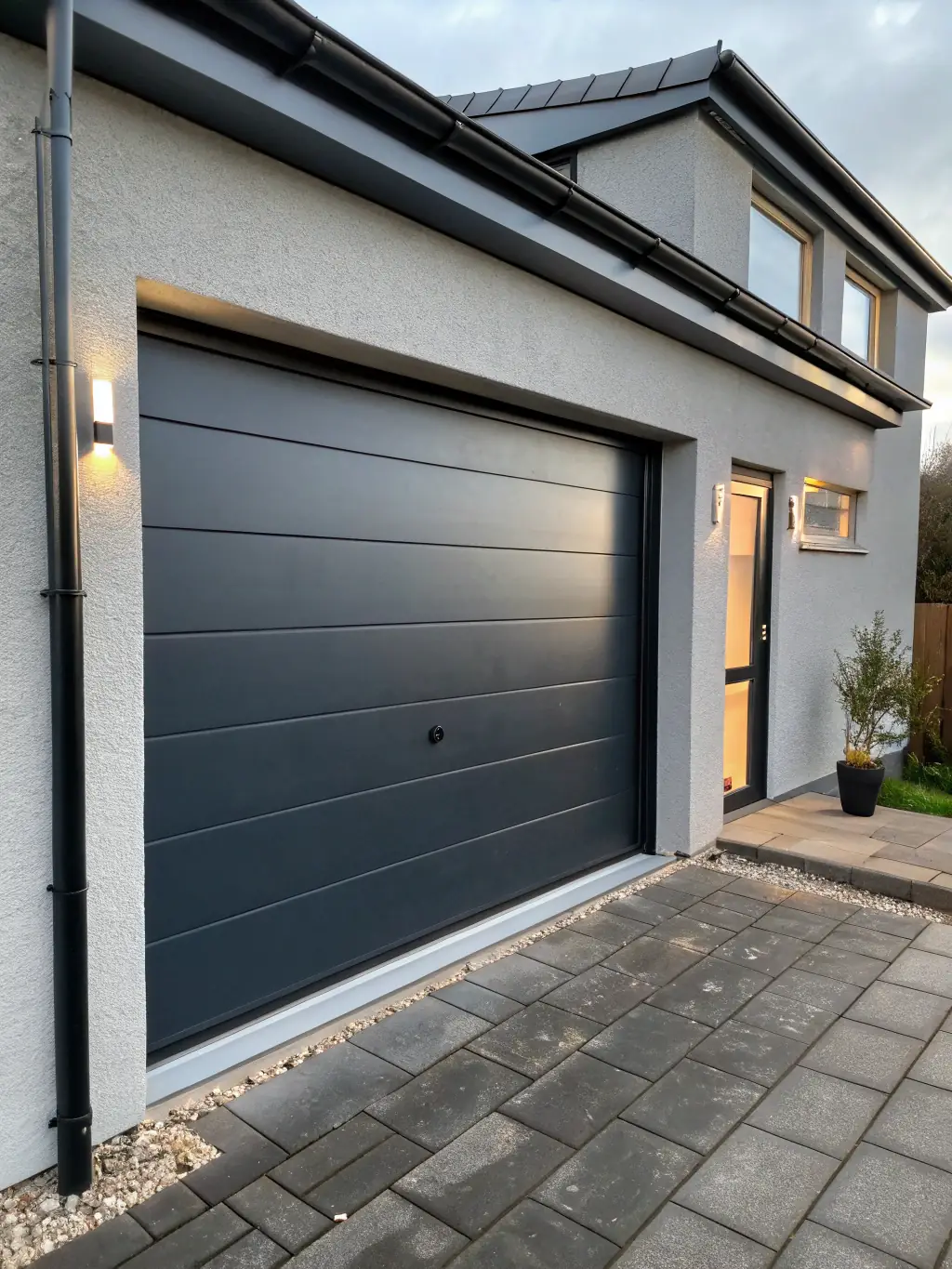 A close-up shot showcasing the durable materials used in J&H Overhead Garage Doors, highlighting the quality and resilience of the construction.